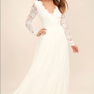 Lulus white maxi dress